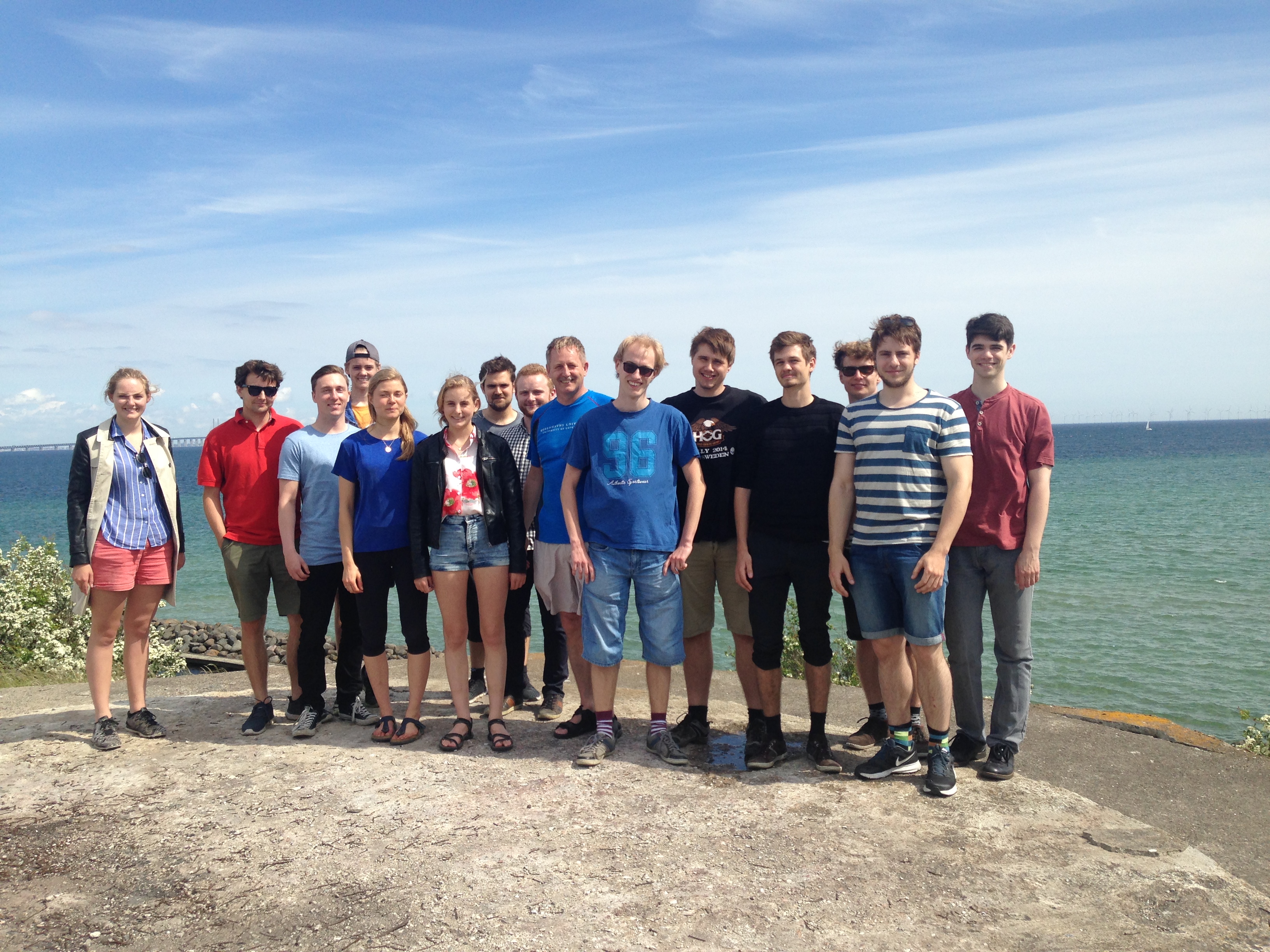 The group at the annual summer BBQ, standing at Dragør Fortress, 2017.